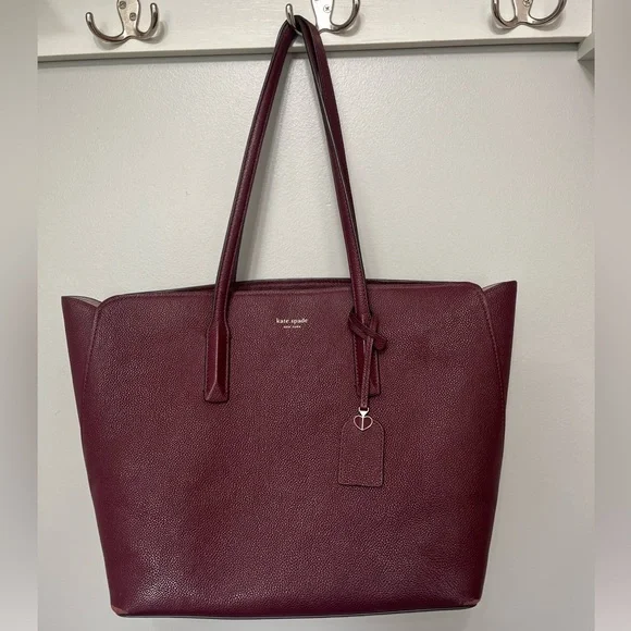 Kate Spade♠️ Maroon Long Strap Tote Bag! - Picture 5 of 8